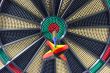 Dartboard with arrow