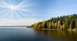 Beautiful autumn landscape. The nature. Panorama