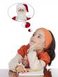 studying thinking about santa