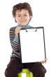 boy with clipboard