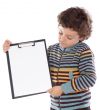 boy with clipboard