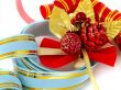 Christmas ornaments and ribbons  isolated