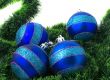 Christmas blue ornaments