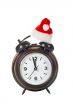 Clock with christmas hat