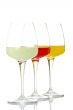 Three glasses of drinks