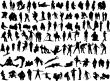 Silhouettes of the people