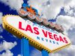 Welcome to Las Vegas, clouds background.