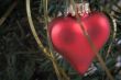 Christmas-tree decoration in the form of heart.