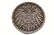 The head on the ancient shabby German coin