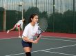 Girls playing tennis