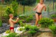 boys play with water