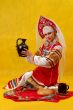 woman in a russian folk dress