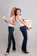 two girls and the books
