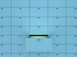 Open cell in safety deposit box. 3D image.