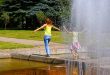 From a fountain.