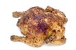 frying chicken on white