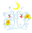two amusing mice