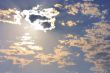 cloudy dark blue sky