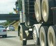 Detail, front of  semi truck,