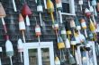 Lobster floats, on side of house