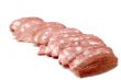 boiled sausage on white