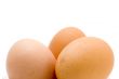 Three eggs close up
