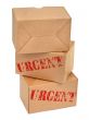 three cardboard boxes againt white