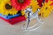 silver rocking-horse