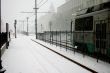 Train in Boston Snowstorm