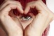 woman shows heart