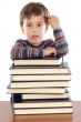 Adorable child studying