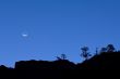 Crescent Moon Above Cliff