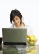 beautiful woman with laptop
