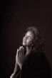 Woman Pryaing Black and White