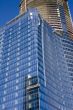 Blue Glass and Construction Tower