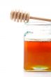 Honey jar and wooden drizzler