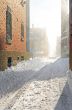 Snowstorm in the sunlight