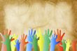 Hands in a crowd