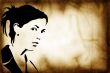 hand drawn silhouette of a woman