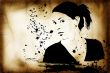 hand drawn silhouette of a woman