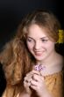 pretty young girl with flower
