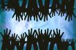 Hands in a crowd