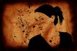 hand drawn silhouette of a woman