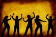 Dancers on a grunge background