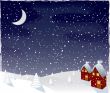 Magic winter night , vector