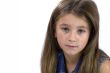 Serious nine years old girl