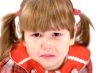 Portrait of crying little girl