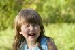 Child`s extatic laugh