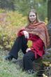 Woman with maple leaf