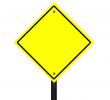 Isolated Blank Yellow Graphic Street Sign
